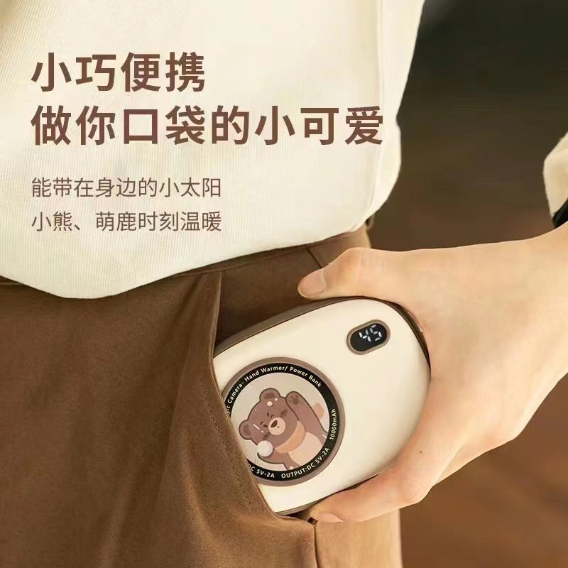 Creative Portable Magic Camera Cute Bear Hand Warmer Power Bank 10000mAh USB Rechargeable Winter Electricnic Product