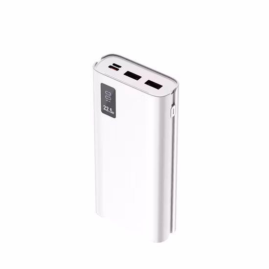 판촉 선물: 휴대용 10,000mAh 고속 충전 폴리머 배터리, 케이블 3개가 내장된 모바일 보조 배터리, Typec, Micro-USB, Lightning